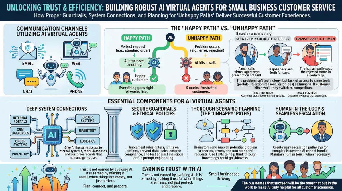 Is general mistrust of AI a hindrance to businesses adopting AI for client-facing tasks?