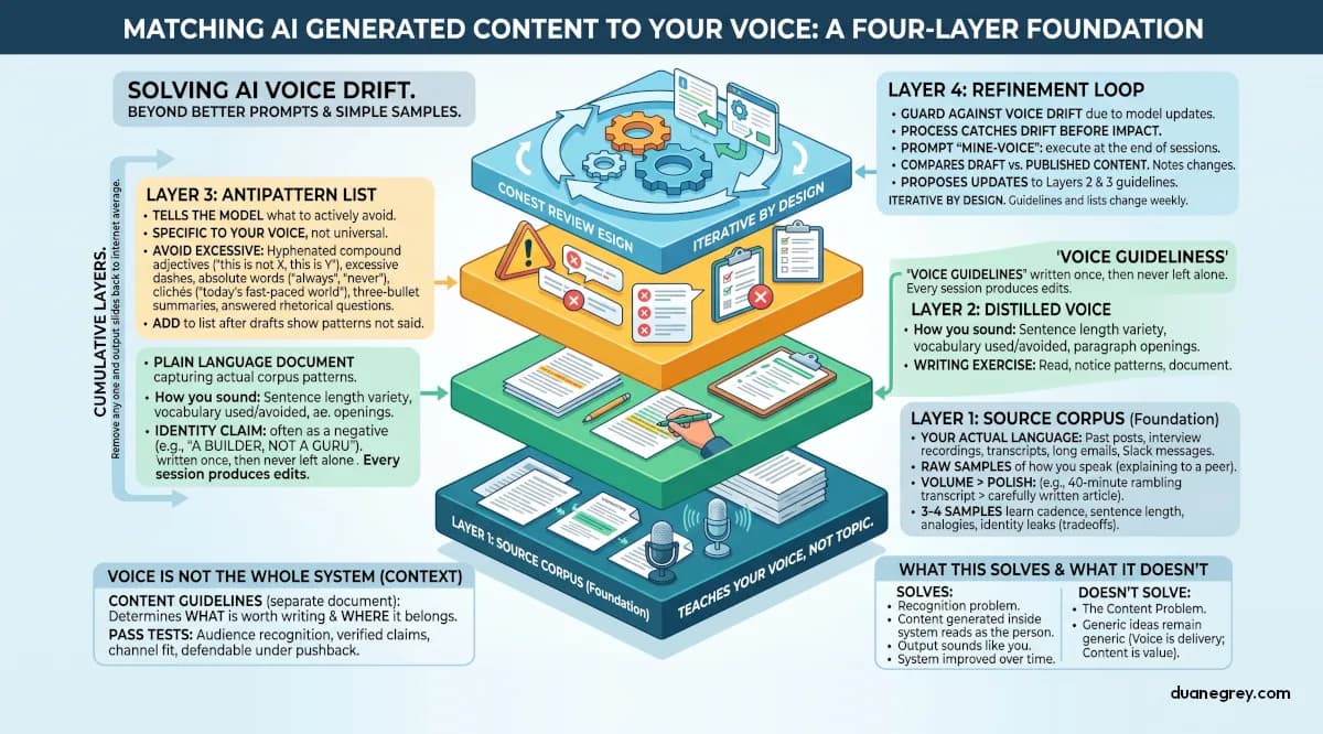 How do you actually match AI generated content to your voice?